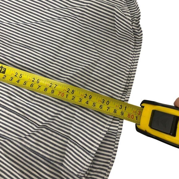 Massimo Dutti Mens Button Down Shirt Large Blue Striped Classic Fit 0146/423 NWT - Picture 8 of 10